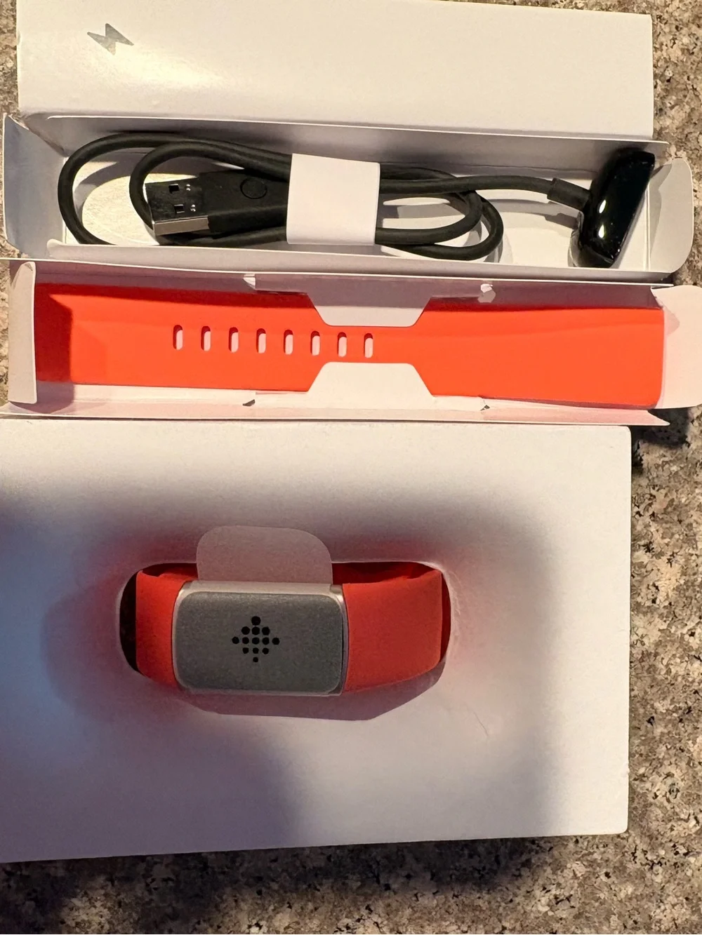 fitbit Charge 6 Fitness Tracker — Coral/Red Band new in box